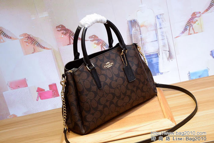 COACH蔻馳 C家新款 專櫃品質 大號 戴妃單肩斜挎女包 57497  Chz1459